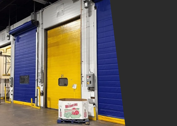 Industrial warehouse construction backdrop