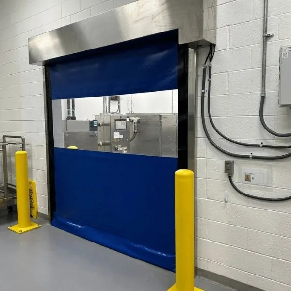 High speed commercial door in a facility